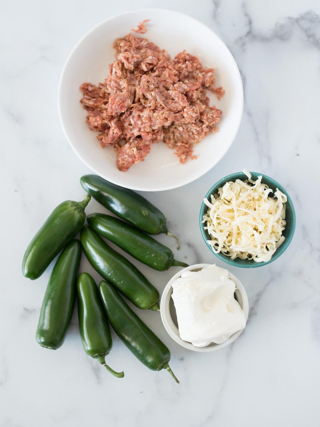 ingredients for Straightforward Baked Jalapeno Poppers