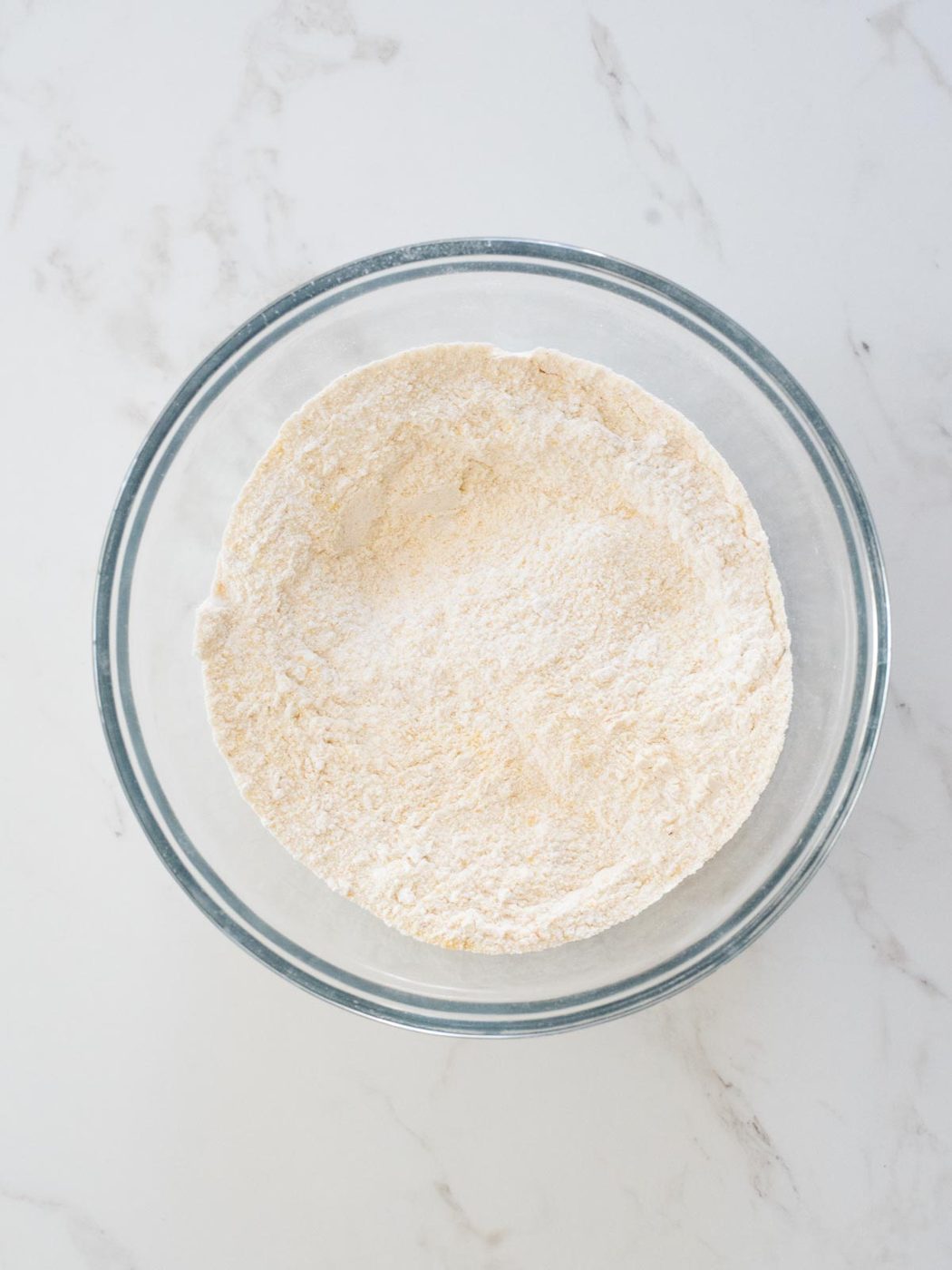 dry ingredients mixed together for cornbread