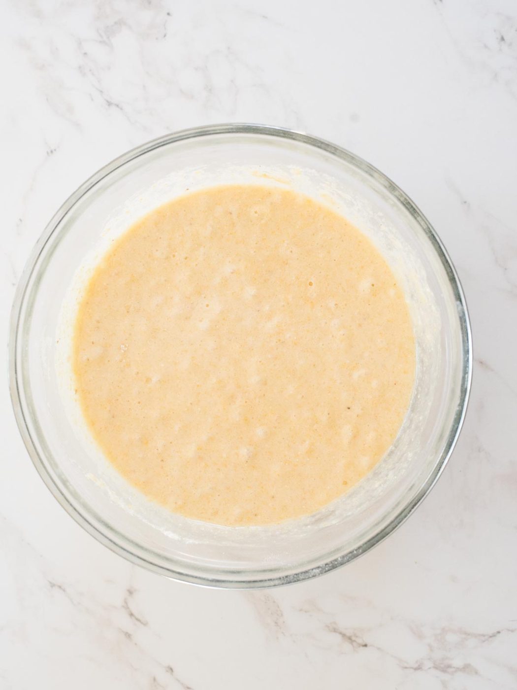cornbread batter mixed together