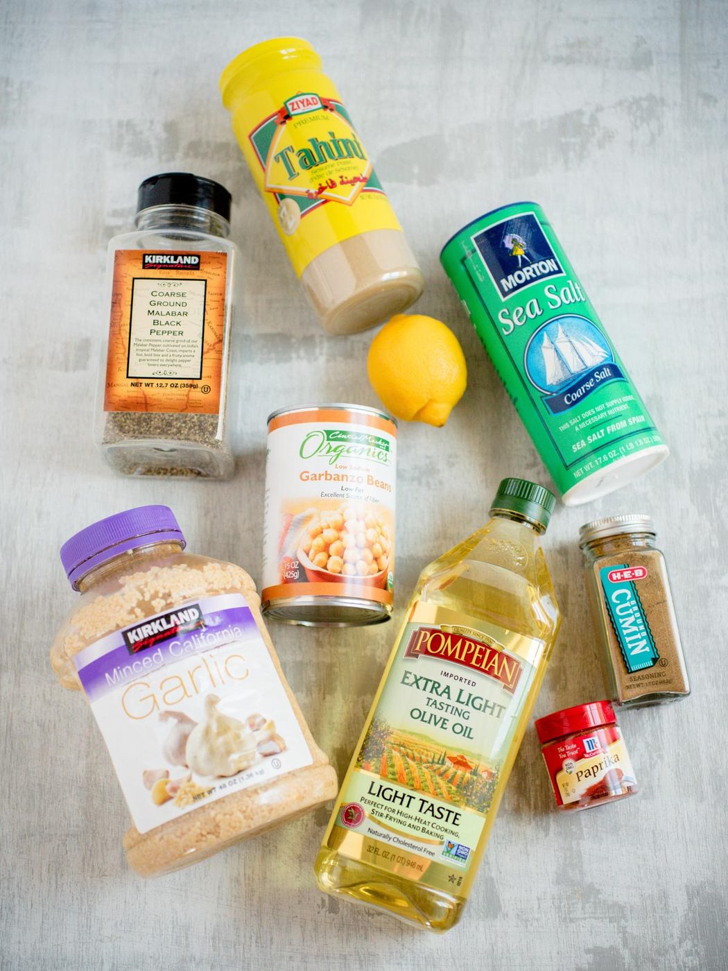 ingredients for from-scratch hummus