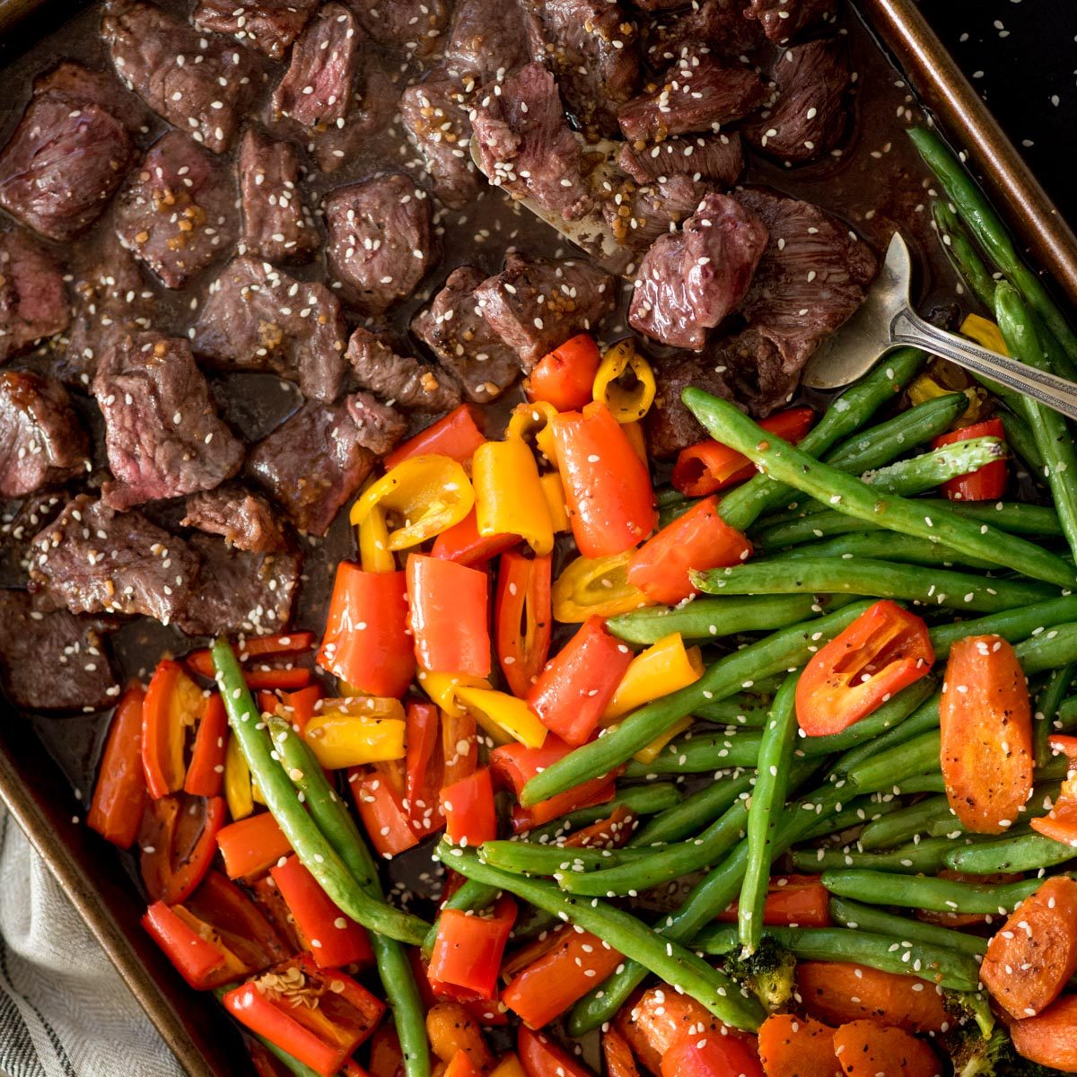 Straightforward Sheet Pan Beef Teriyaki