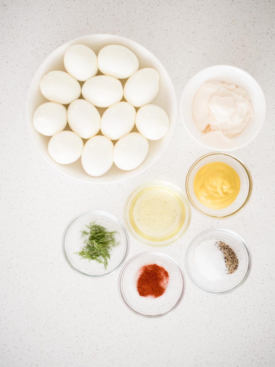 ingredients to make straightforward egg salad recipe