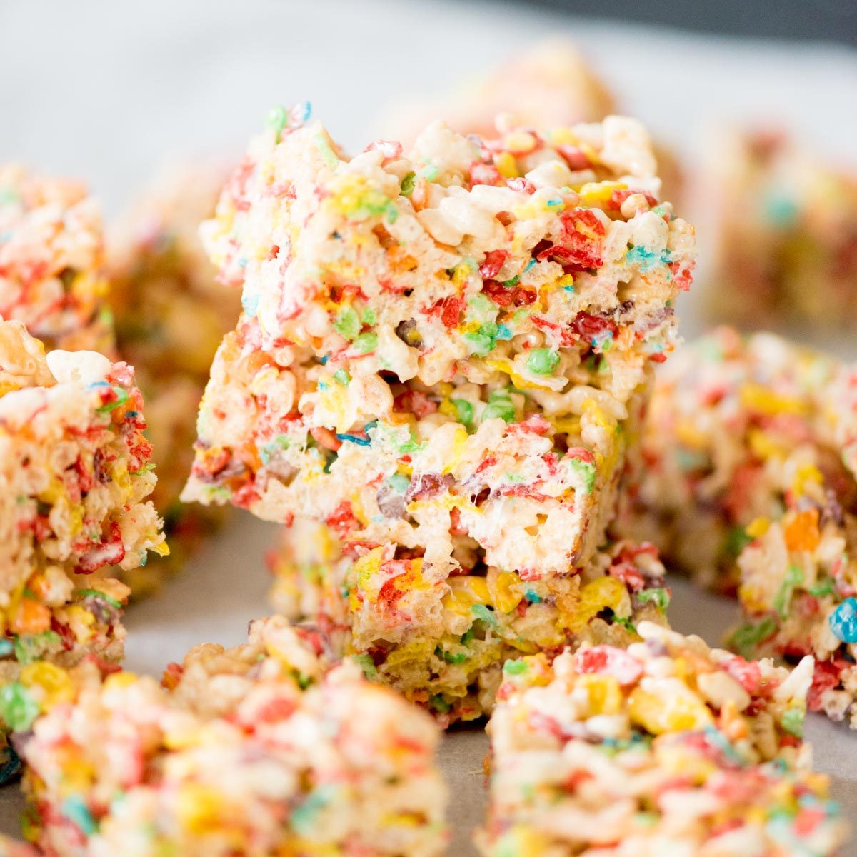 Fruity Pebbles Rice Krispie Treats at home