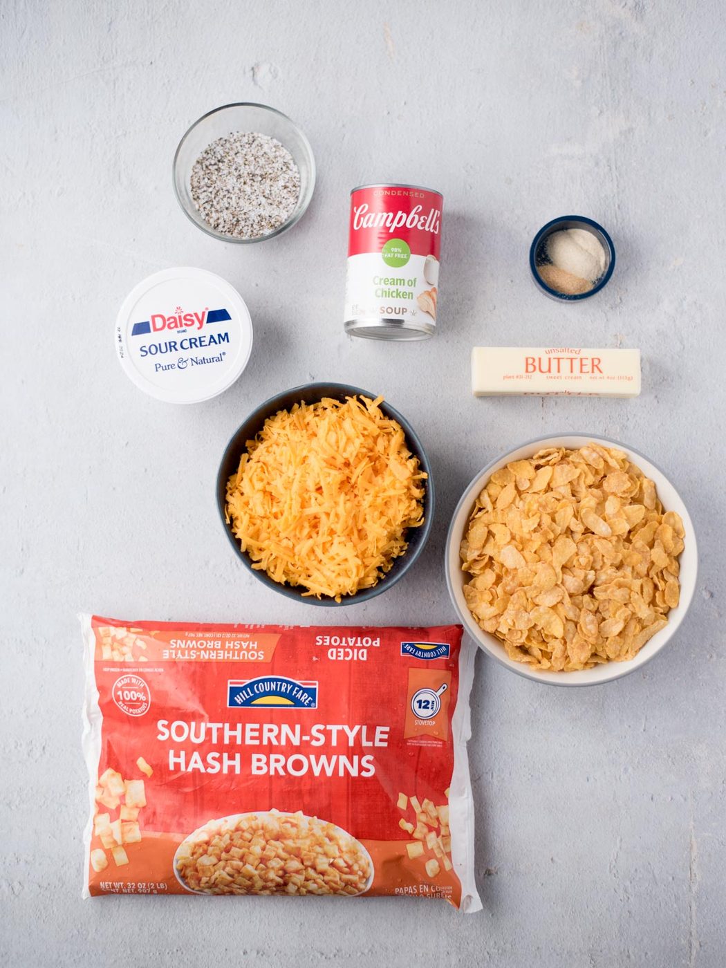 ingredients to make funeral potatoes