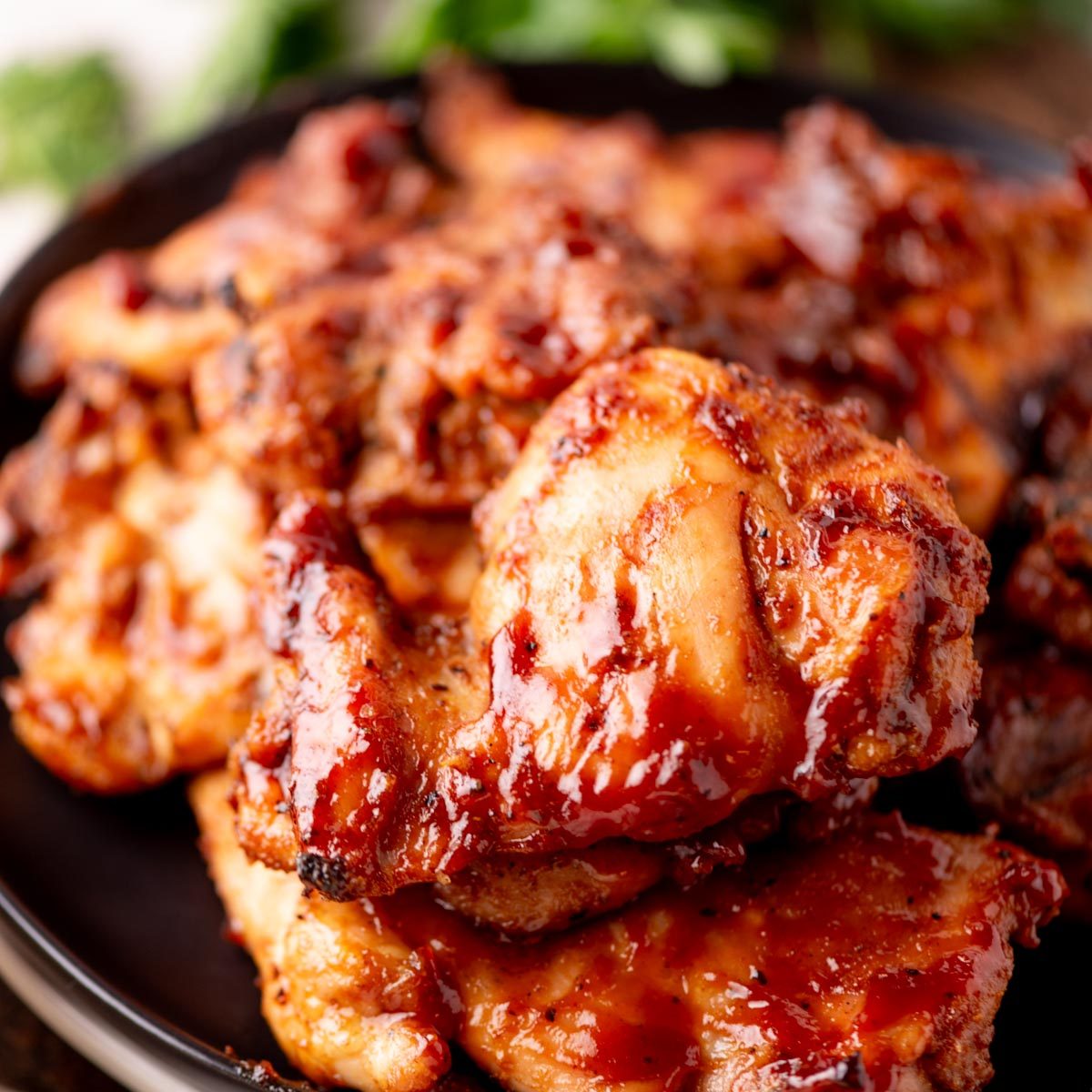 From-scratch BBQ Grilled Chicken Thighs