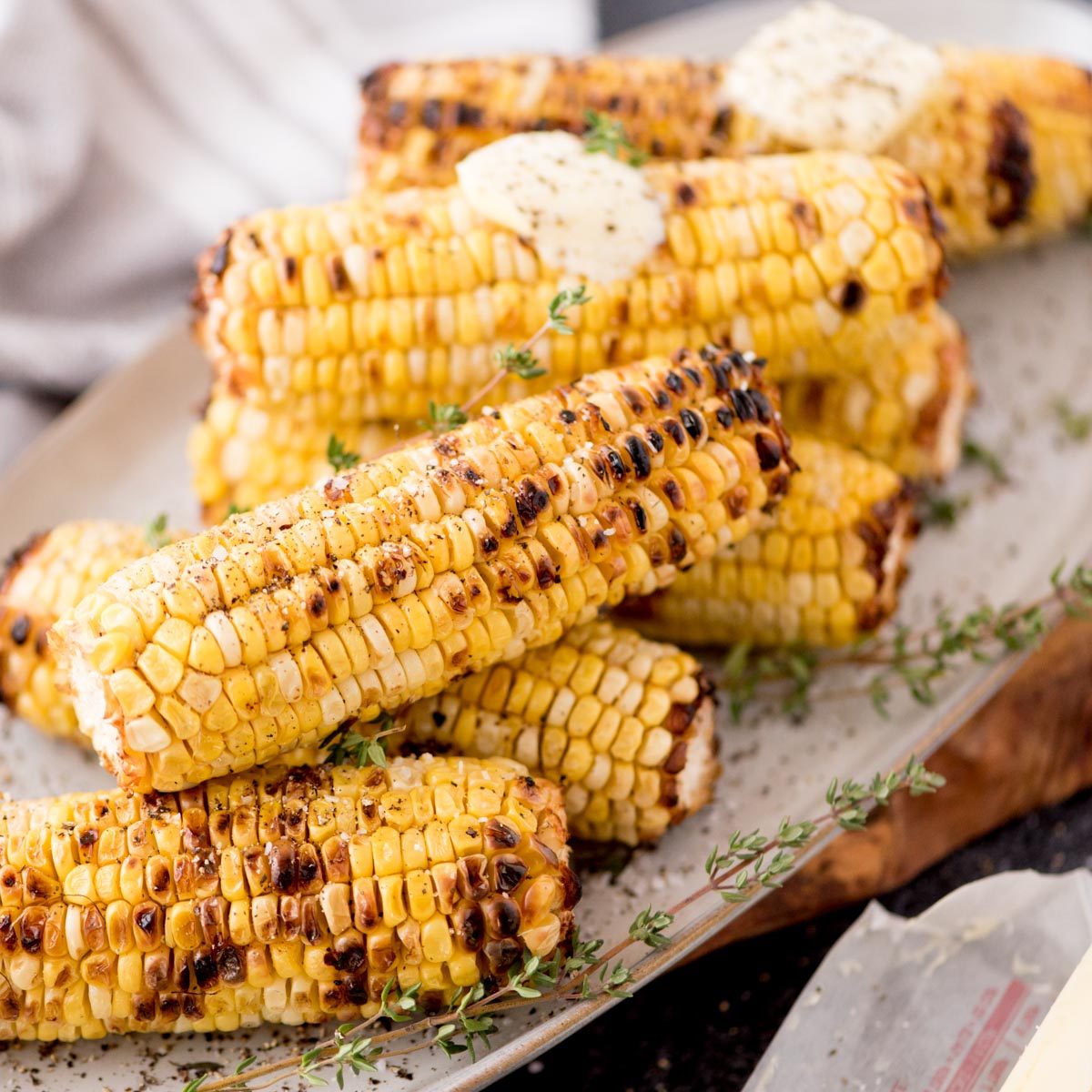 Corn on the Cob, No Husk, grilled