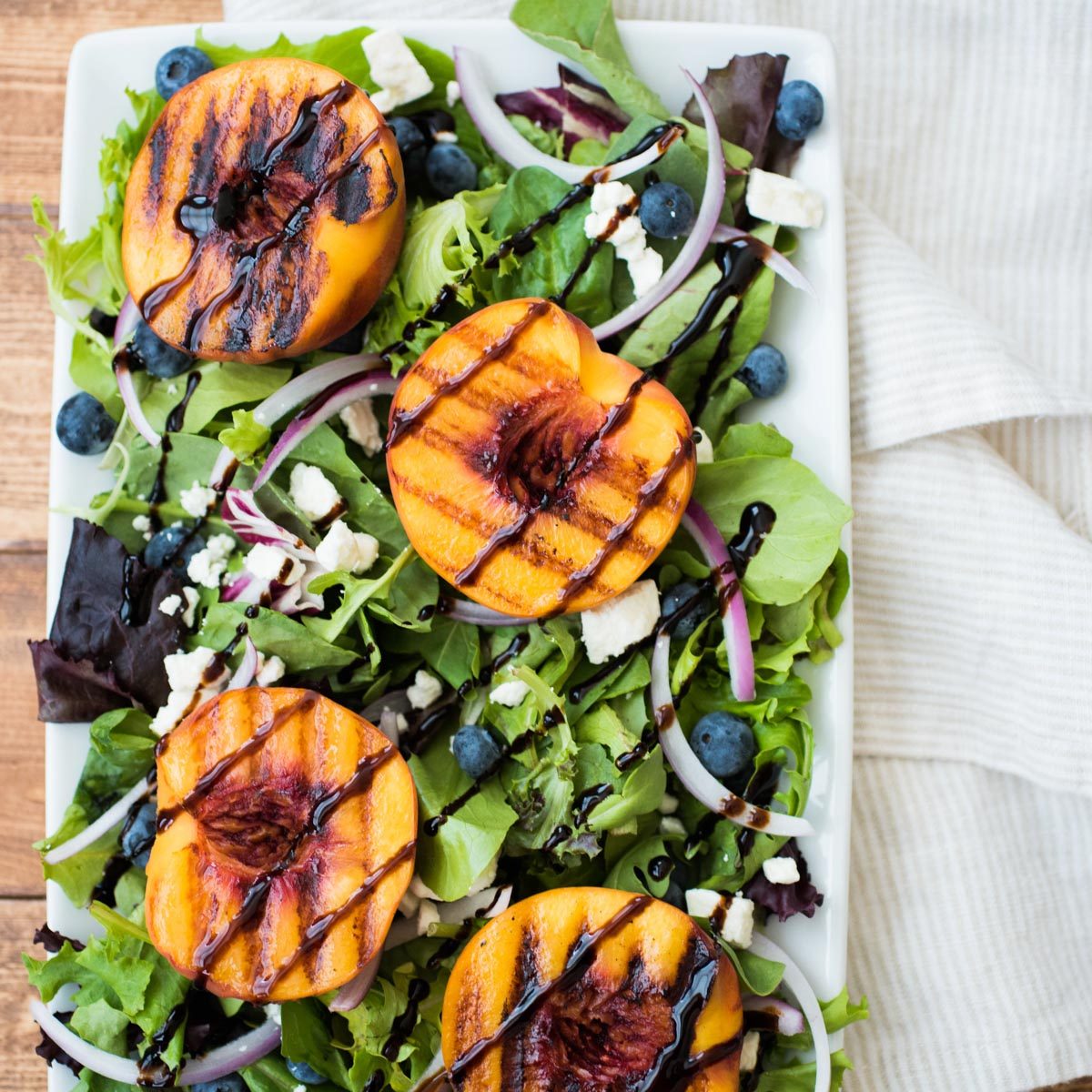 Peach Salad, grilled