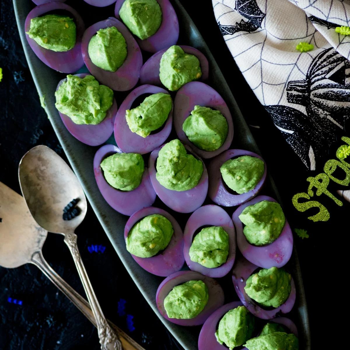 Home-style Halloween Deviled Eggs