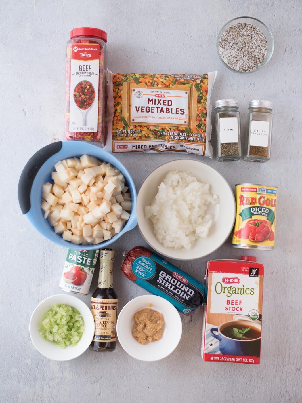 ingredients needed to make hamburger soup with vegetables