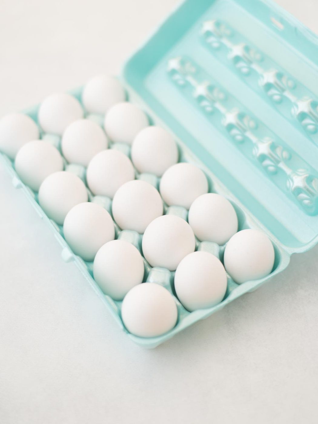 Eggs in egg carton.
