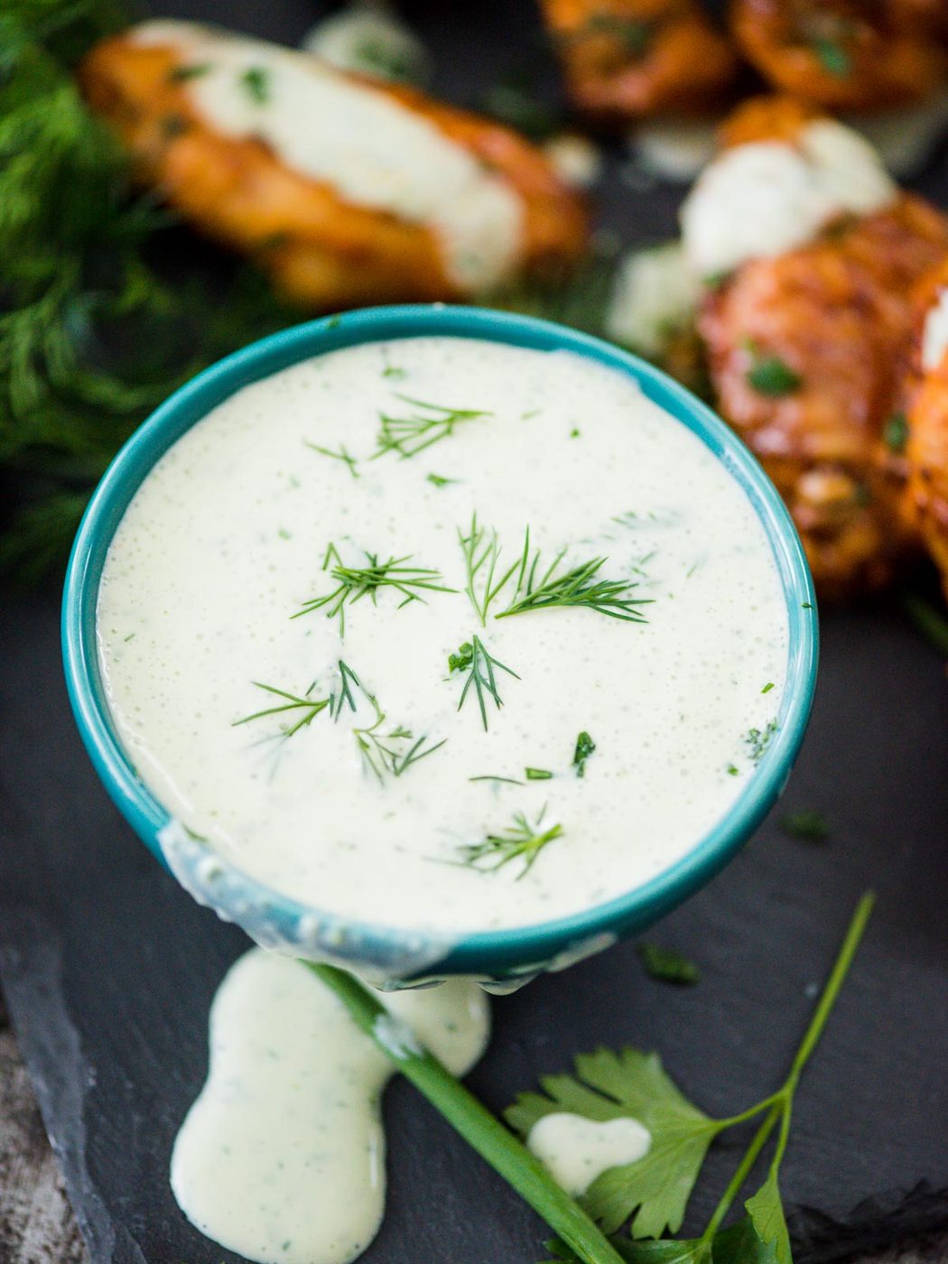 From-scratch Buttermilk Ranch Dressing in a bowl