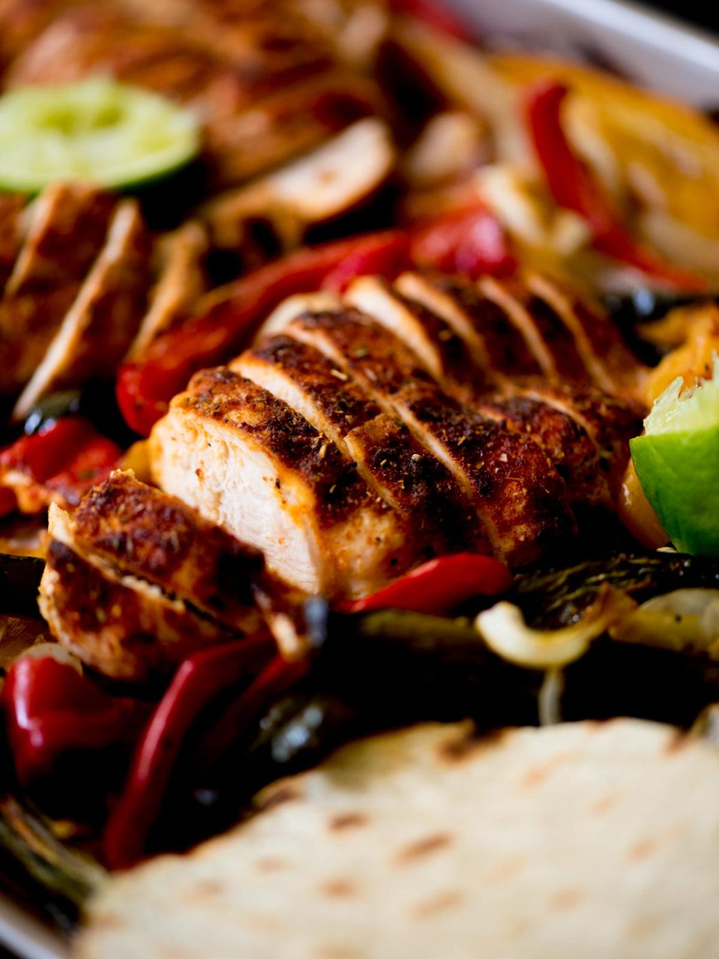 from-scratch fajita seasoning on chicken breast