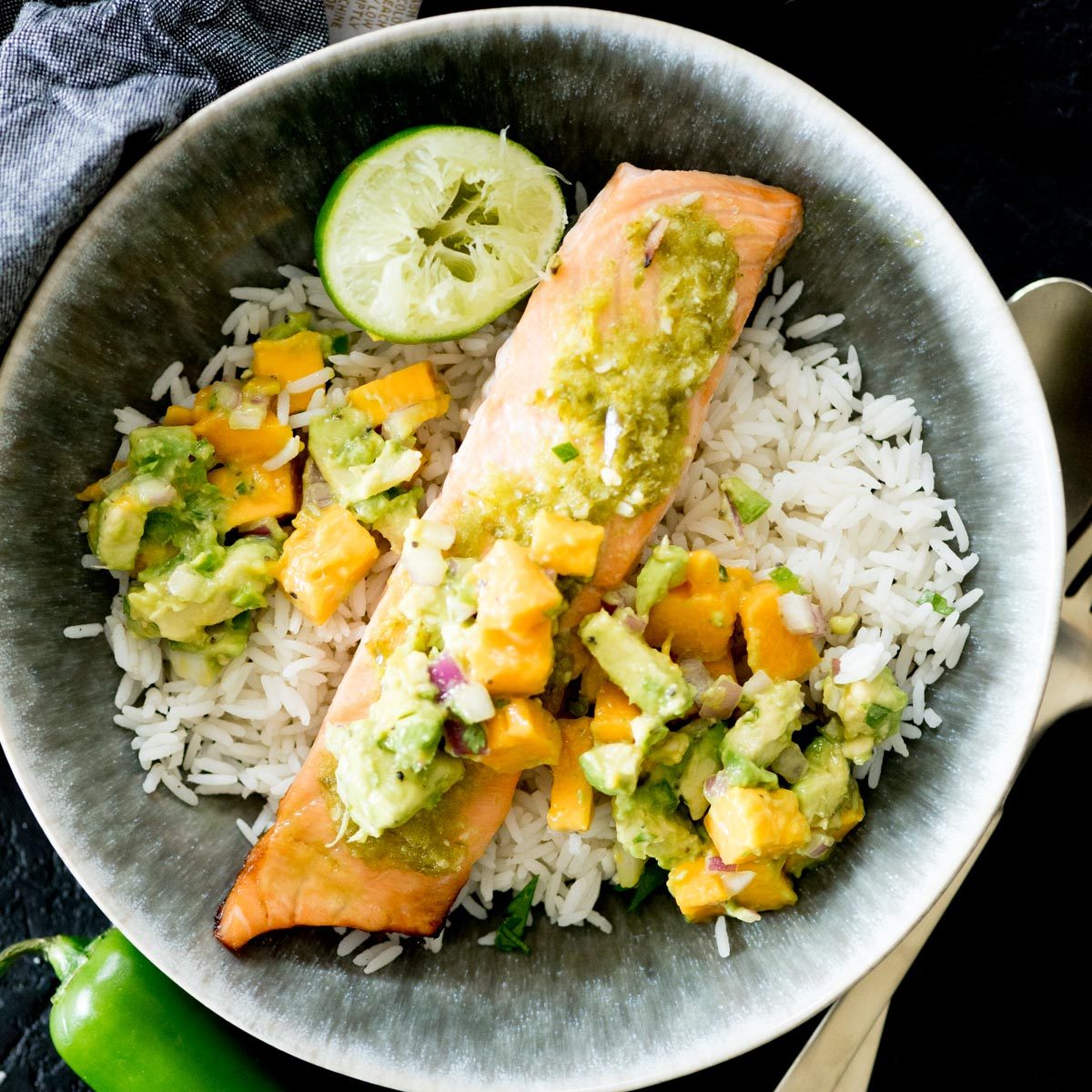 Honey Lime Salmon and Jalapeno