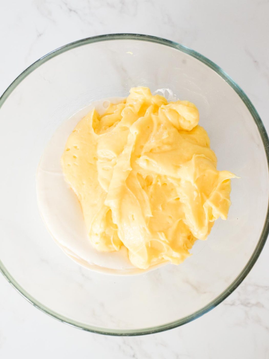 pudding added to condensed milk and cream cheese mixture