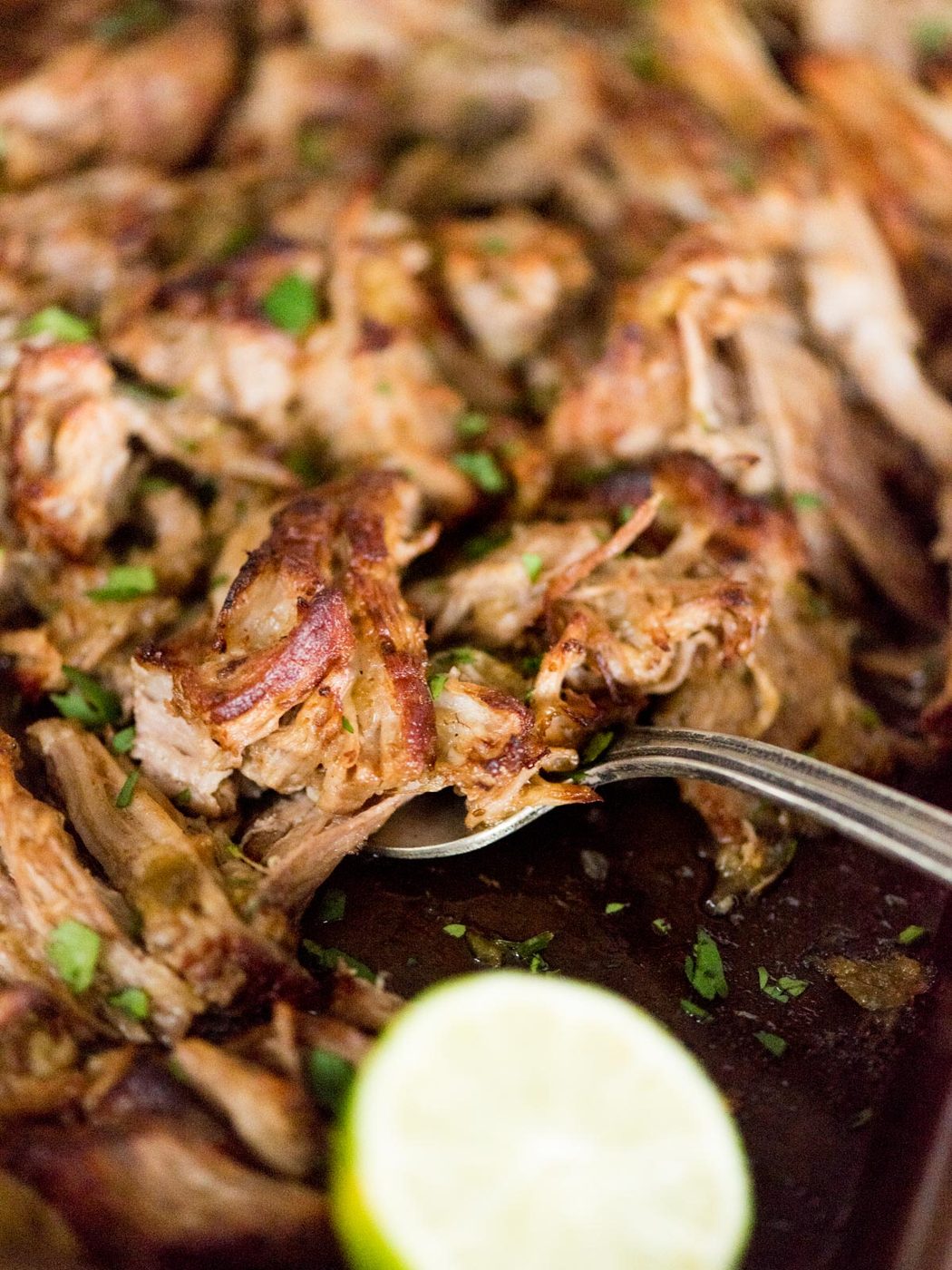 carnitas on a baking sheet