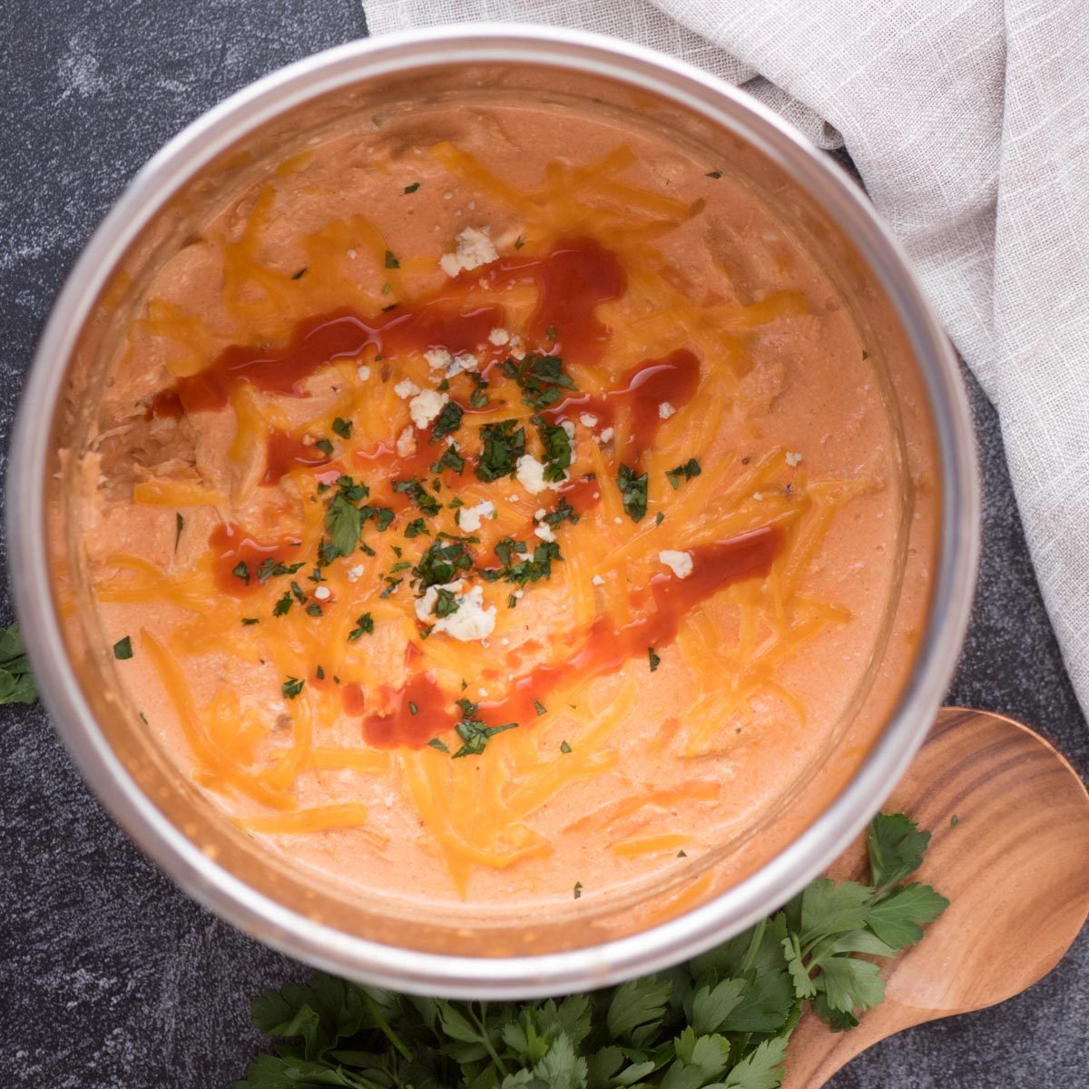 Home-style Instant Pot Chicken Buffalo Dip