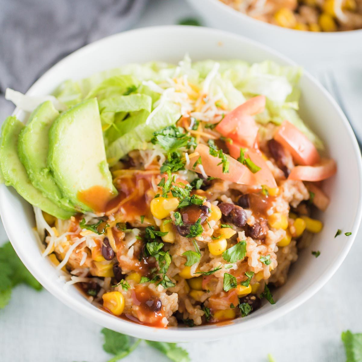 Instant Pot Chicken Burrito Bowl at home