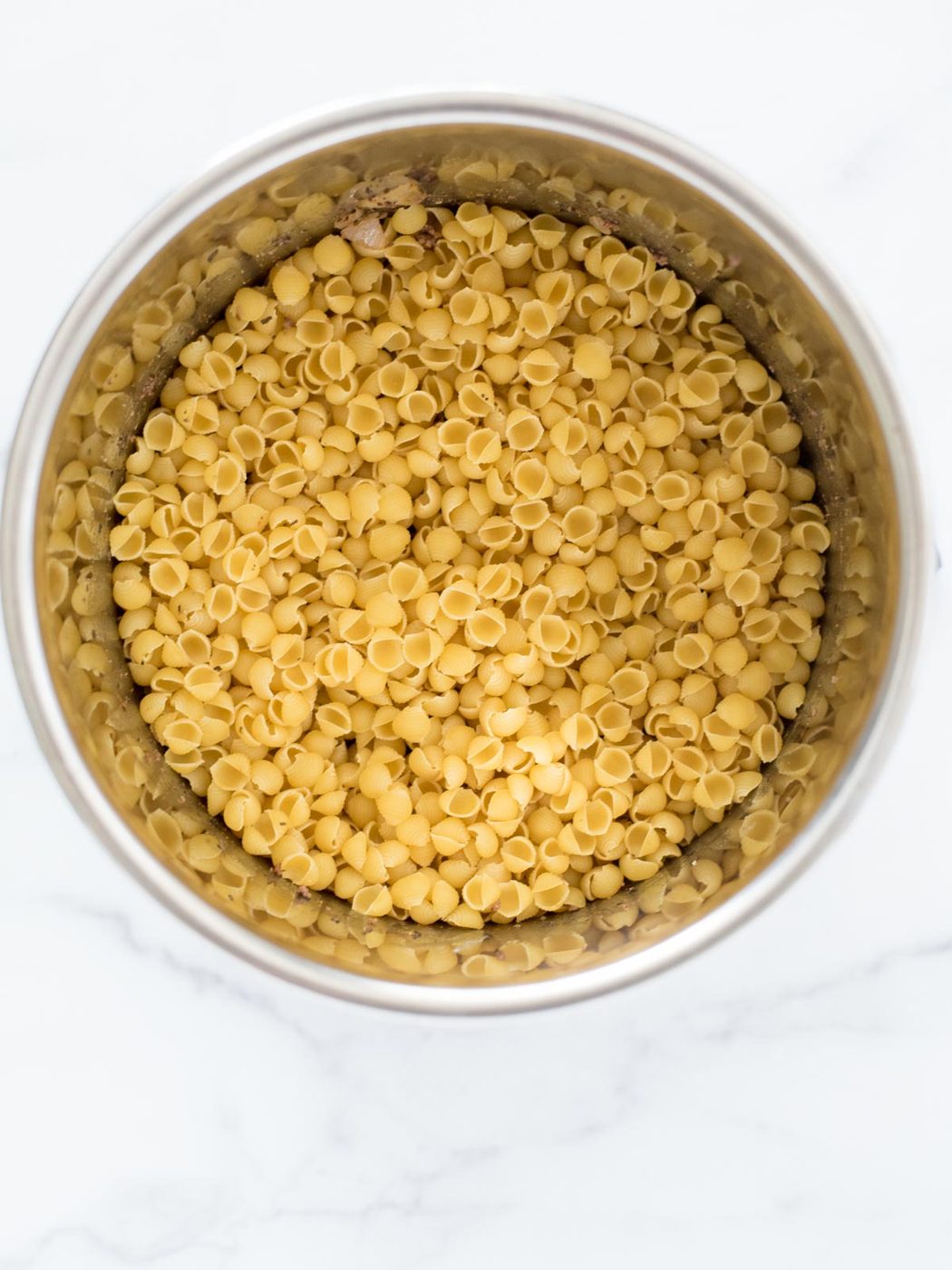 pasta added to instant pot