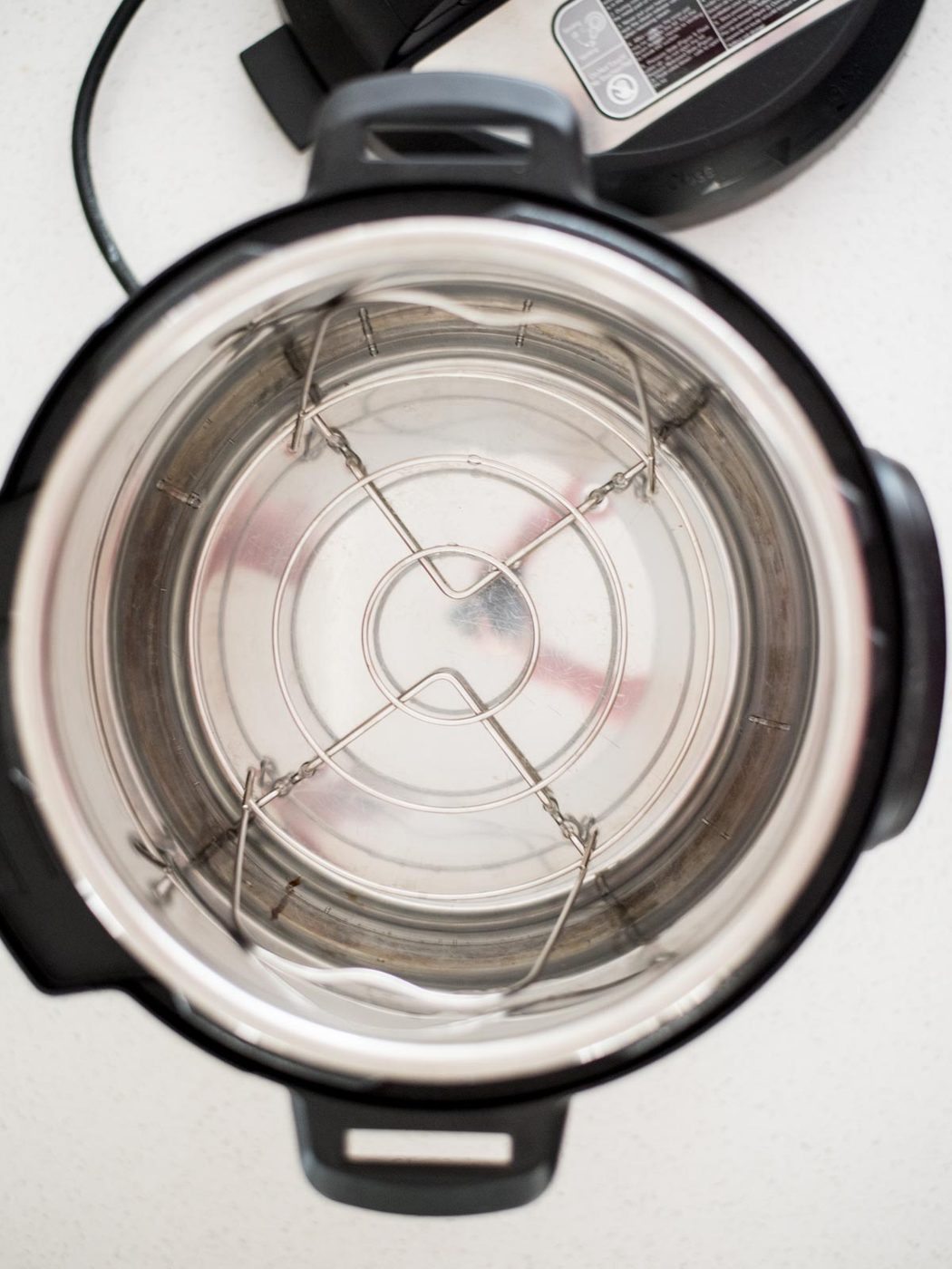 trivet and water in an instant pot