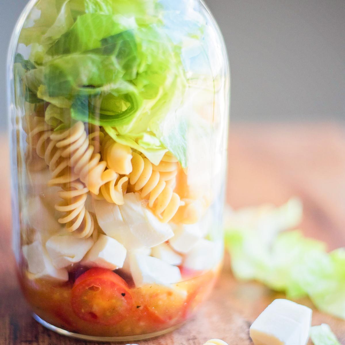 Italian Mason Jar Salad at home