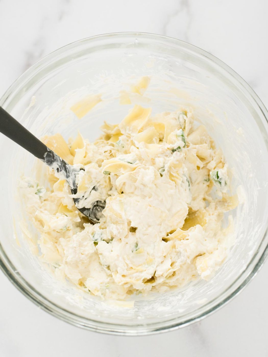 entire dip mixed together in bowl unbaked