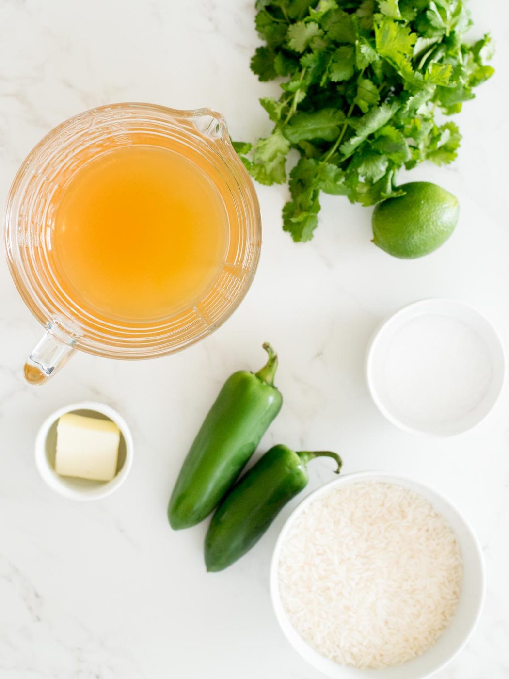 ingredients to make chili lime rice