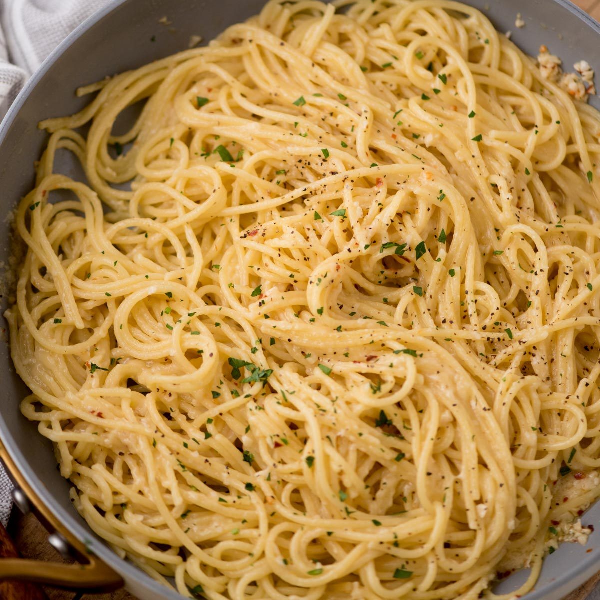 Lemon Garlic Pasta, creamy