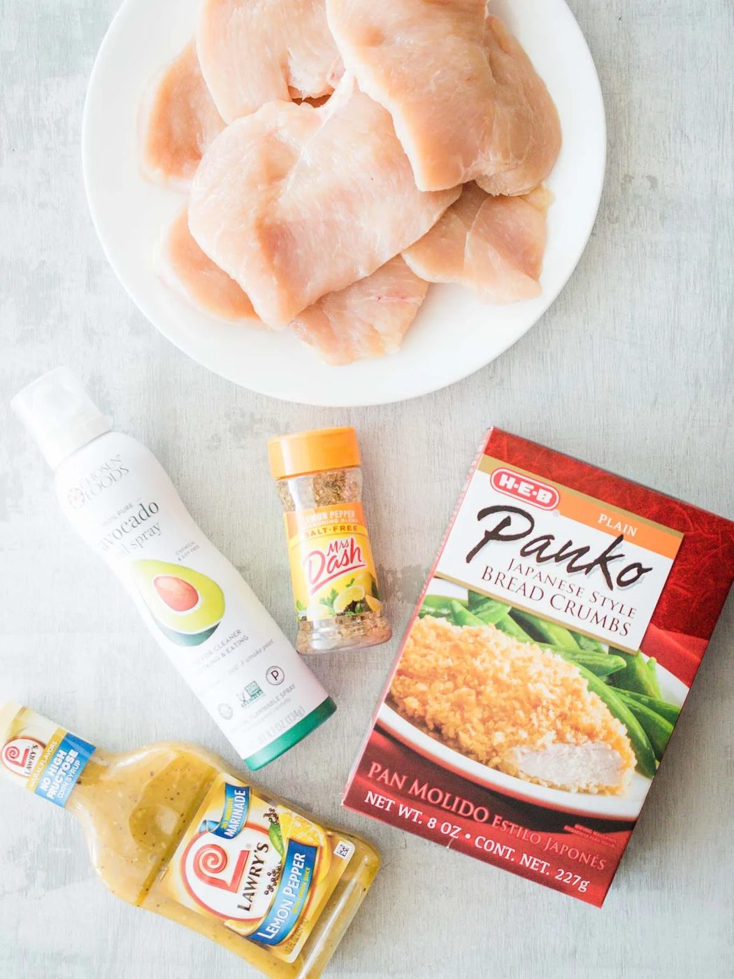 overhead shot of ingredients used to make the recipe