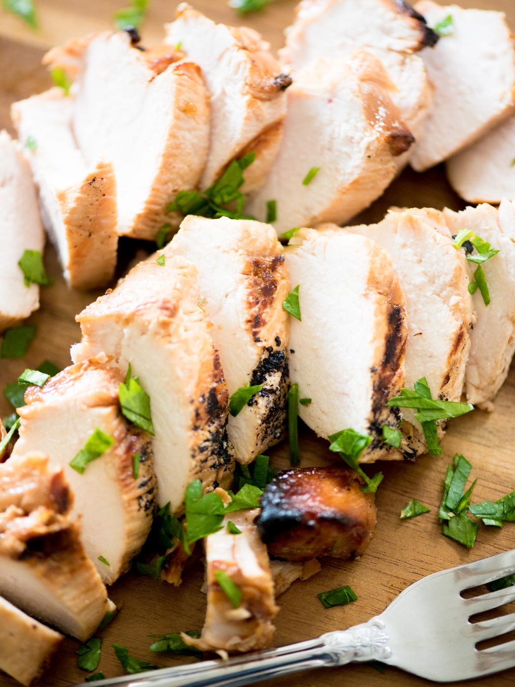 sliced marinated grilled chicken