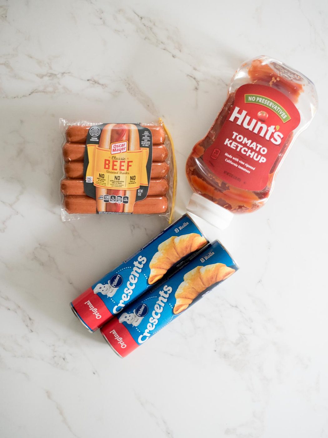 ingredients for mummy pigs in a blanket