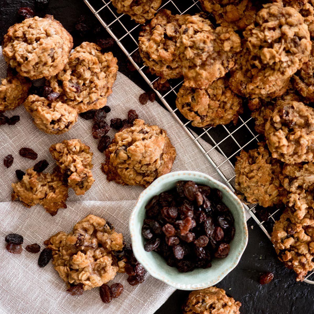 Soft Oatmeal Raisin Cookies at home