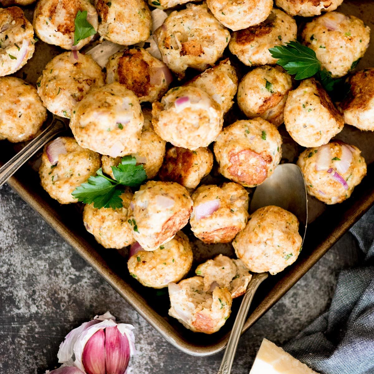 Turkey Meatballs, baked