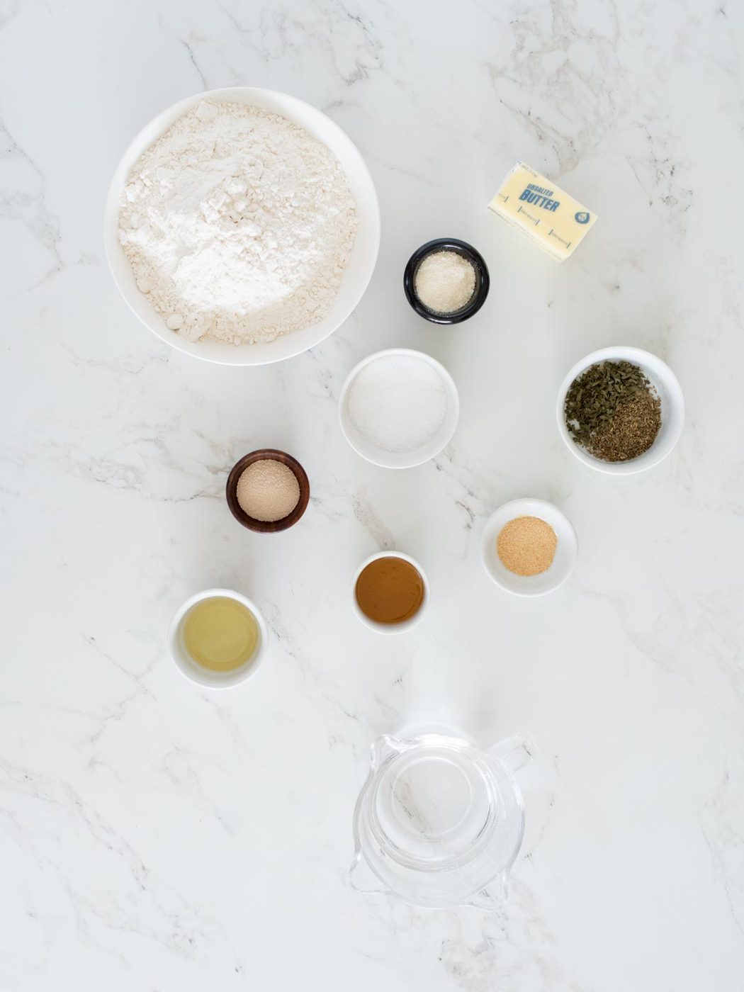 ingredients for parmesan garlic breadsticks