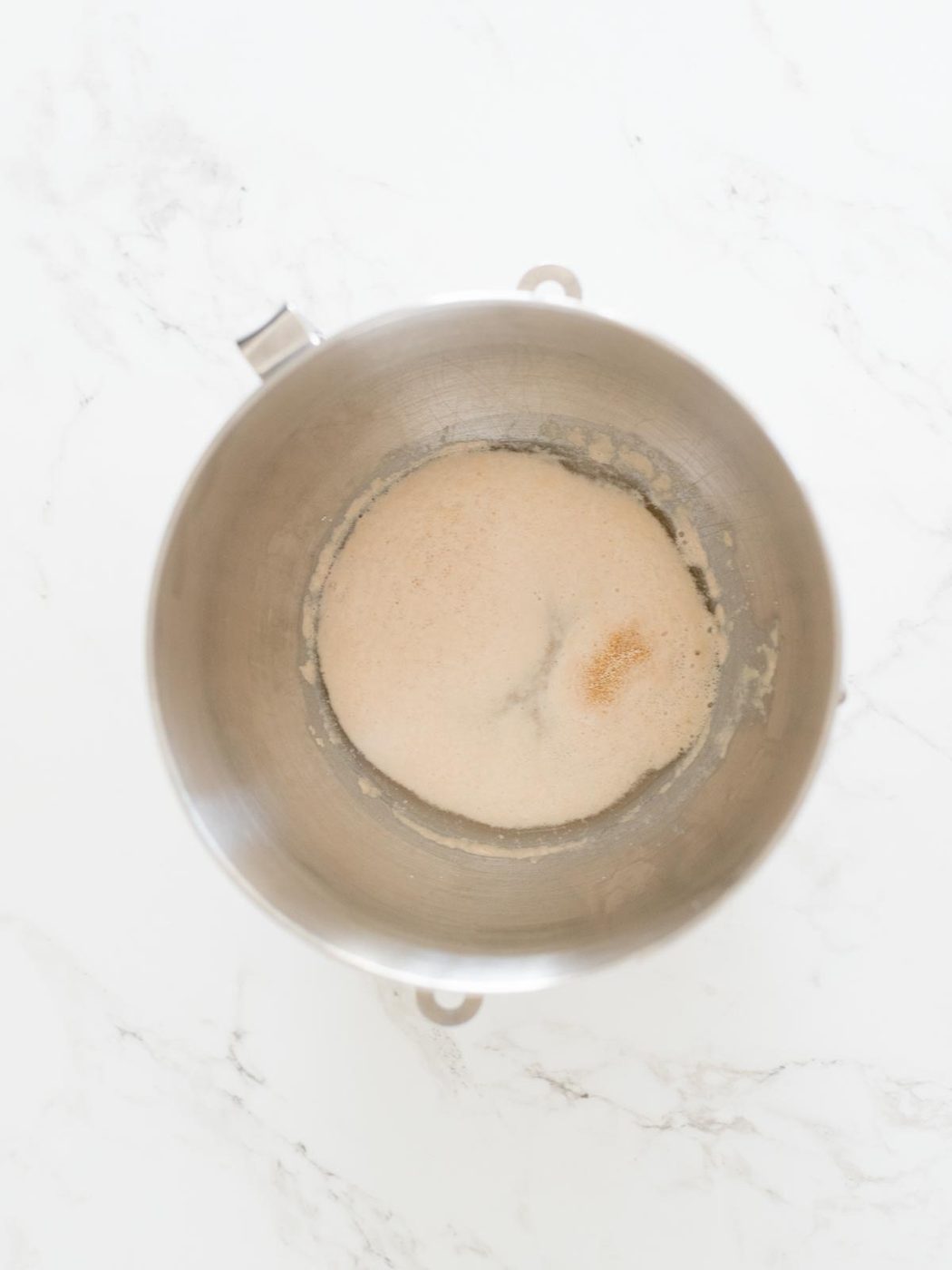 yeast and water proofing in a bowl