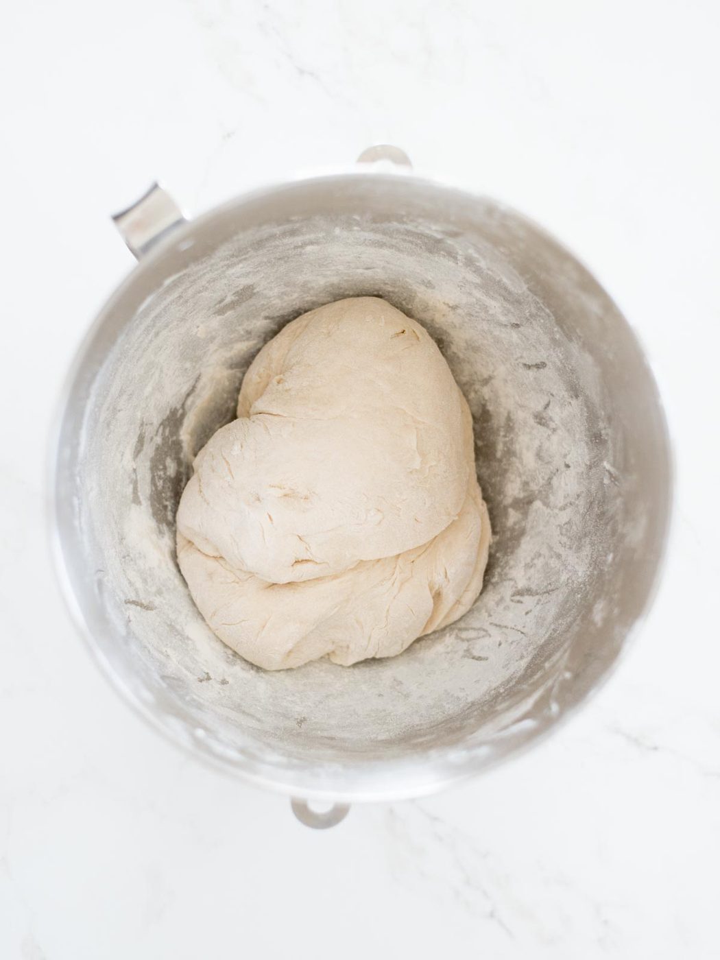 mixed dough in a bowl