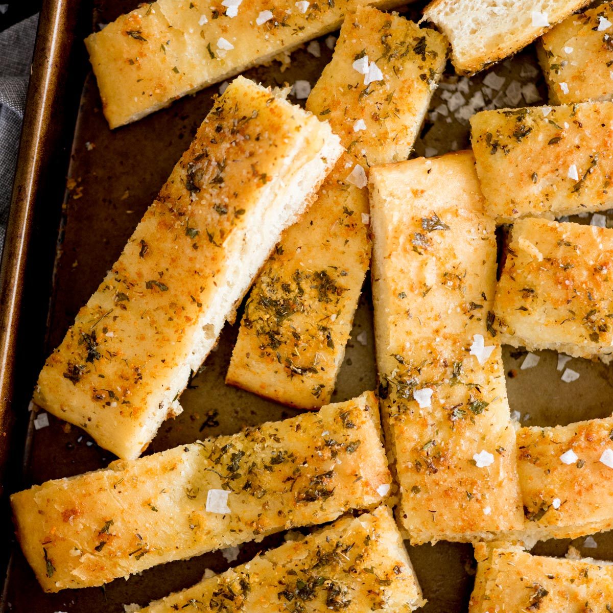 Parmesan Garlic Breadsticks at home