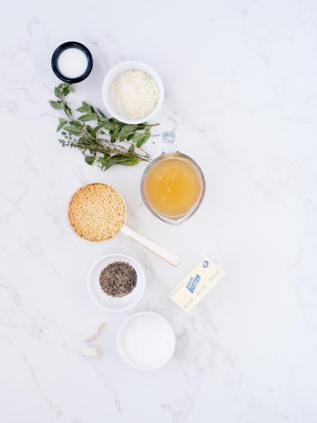 ingredients for parmesan orzo