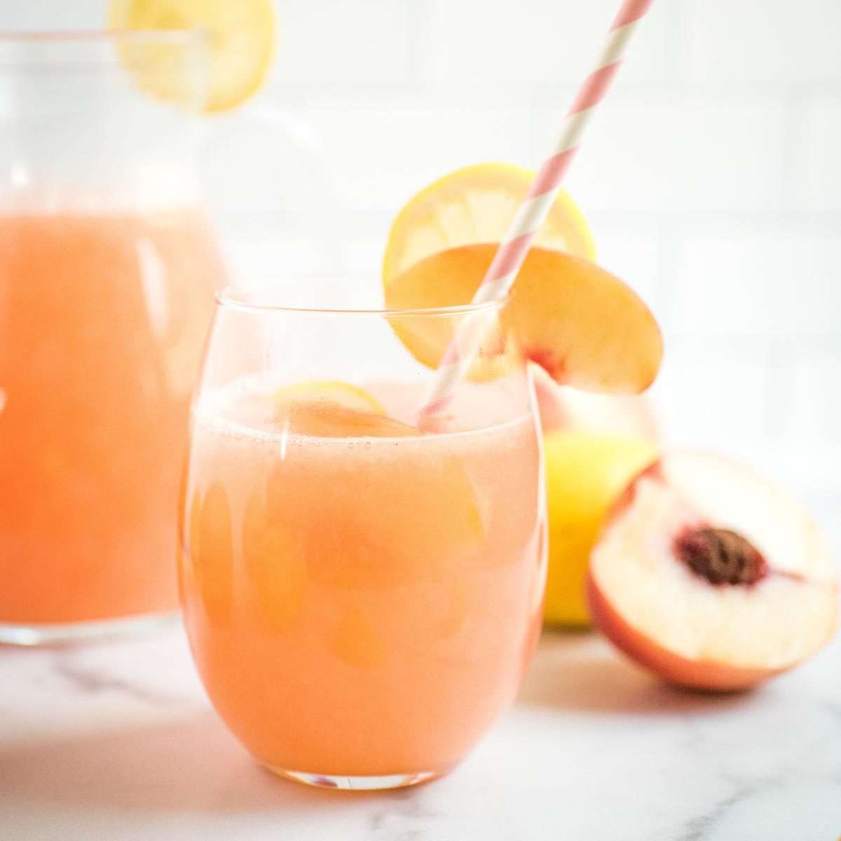 From-scratch Peach Lemonade
