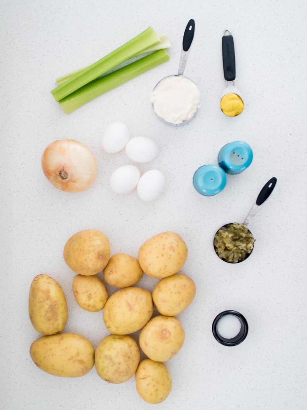 ingredients to make classic potato salad