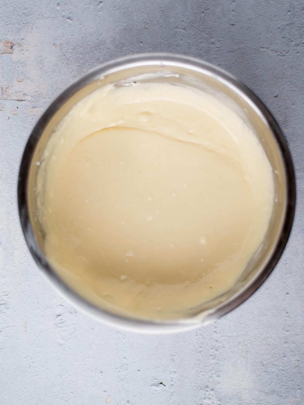 cheesecake filling mixed together in a bowl