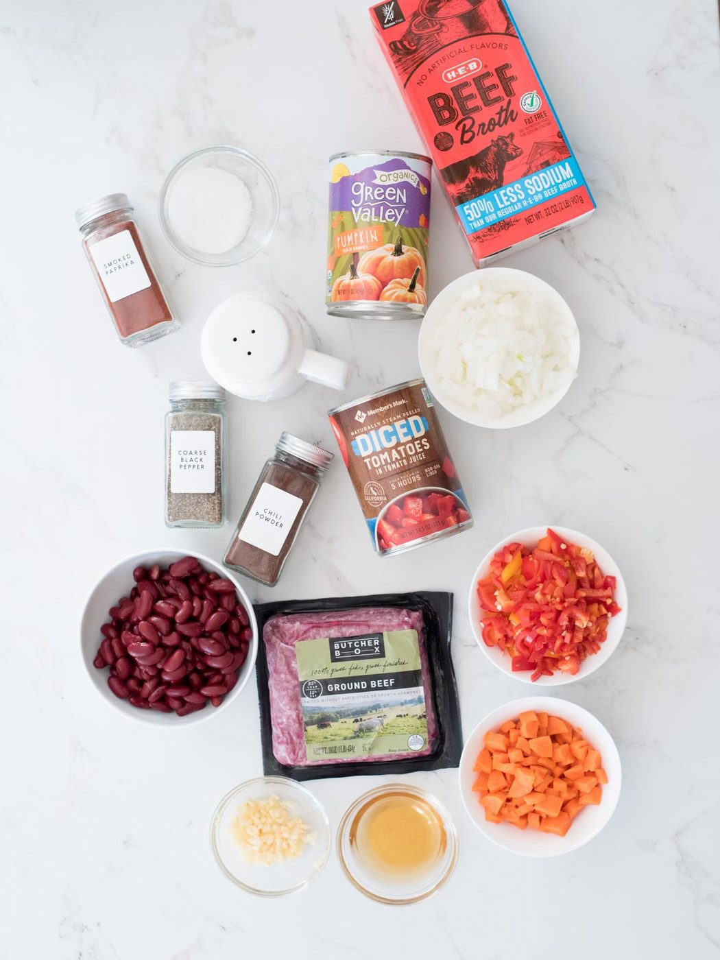 ingredients for pumpkin chili
