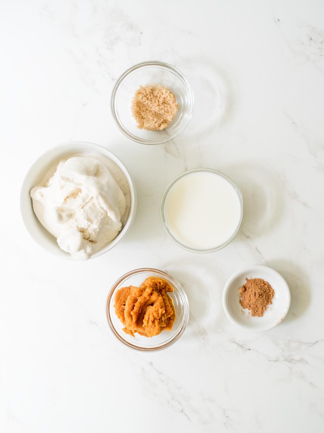 ingredients for pumpkin milkshake