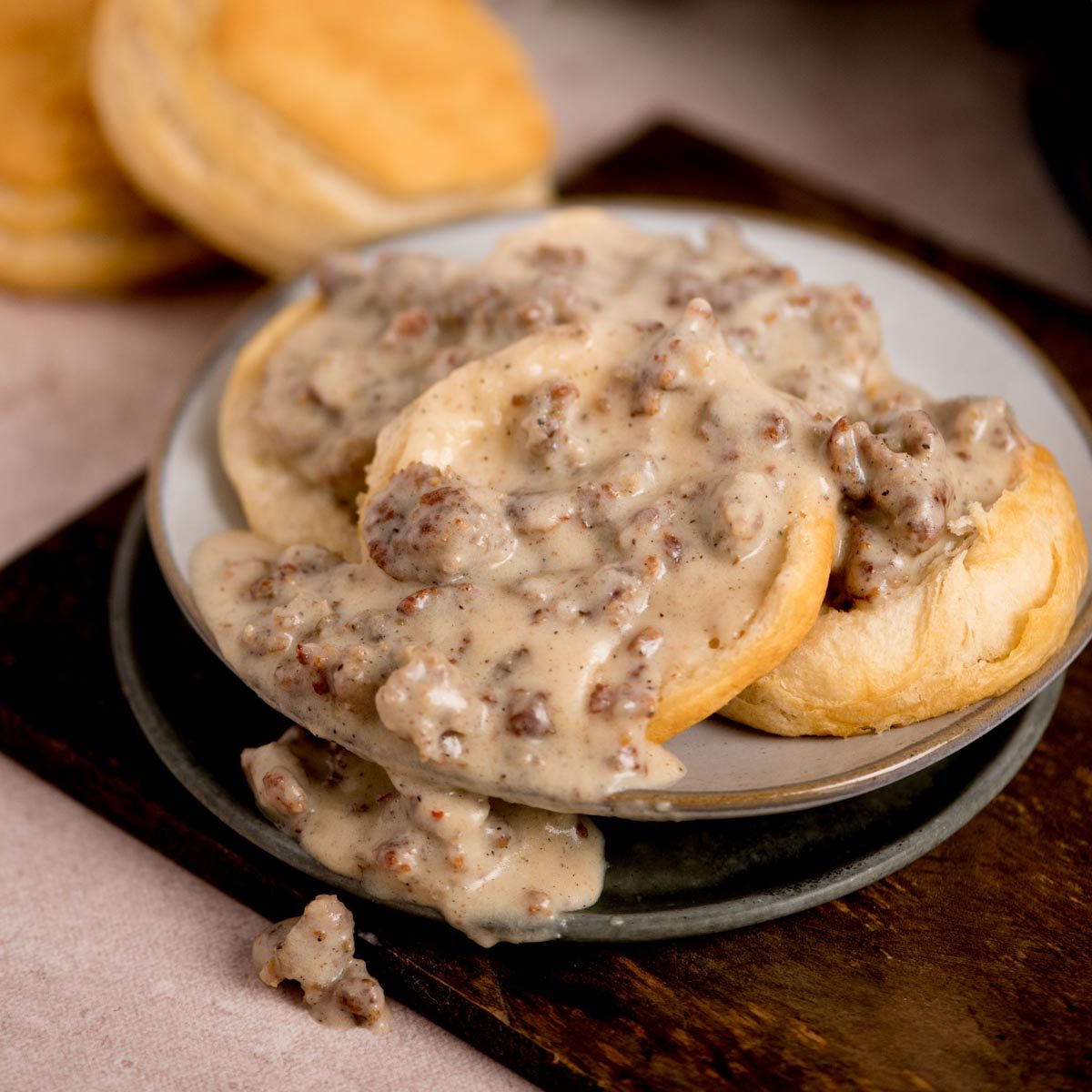 Southern Sausage Gravy and Biscuits at home