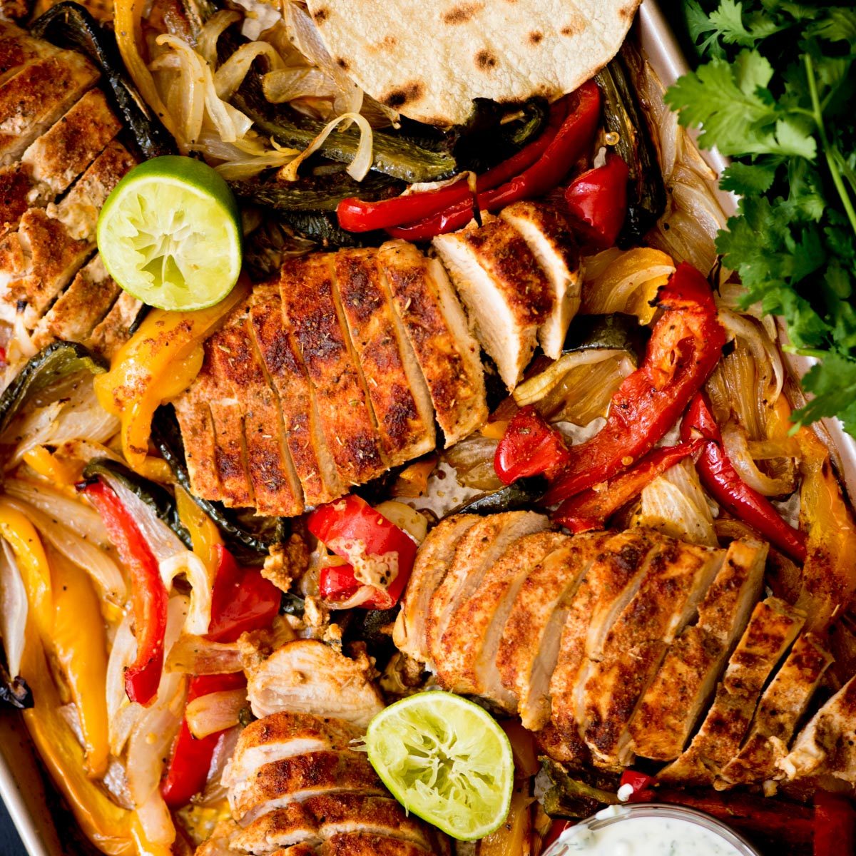 Straightforward Sheet Pan Chicken Fajitas