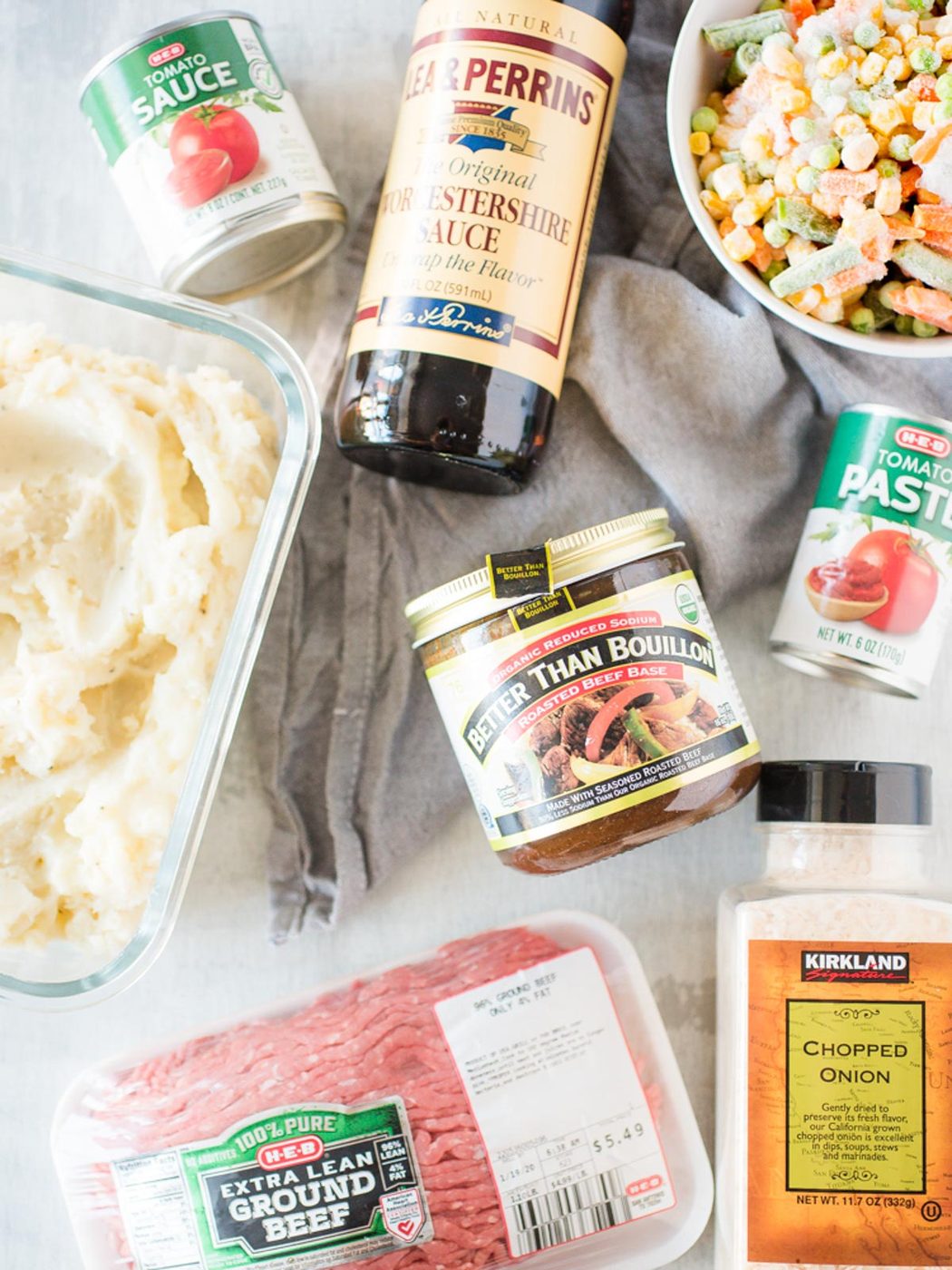 ingredients for shepherds pie