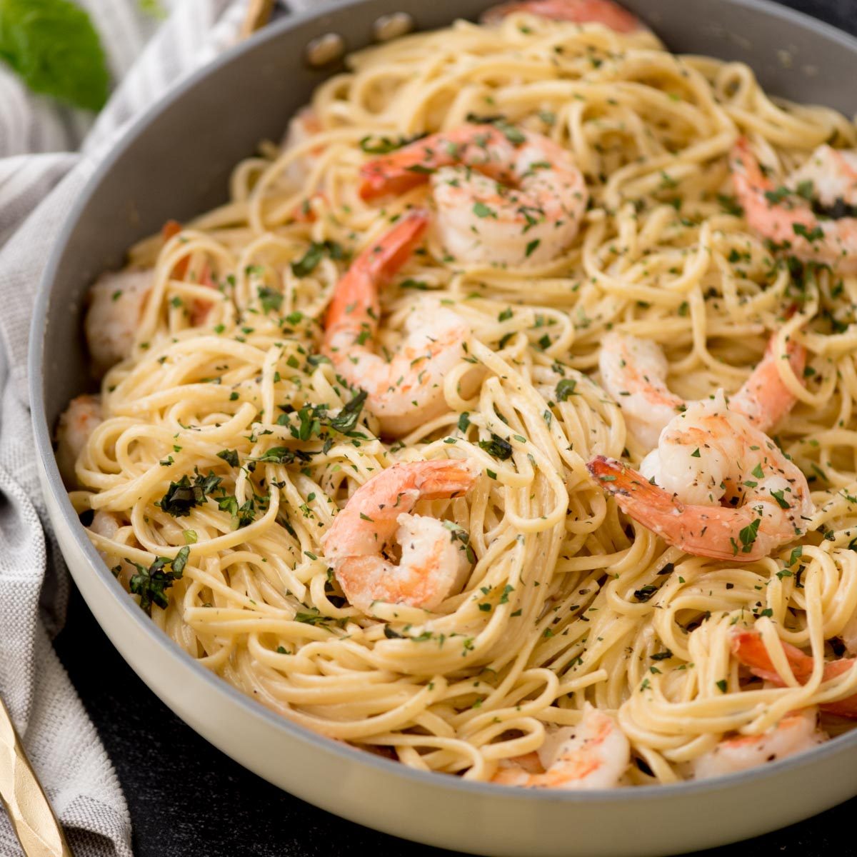 Shrimp Pasta, creamy