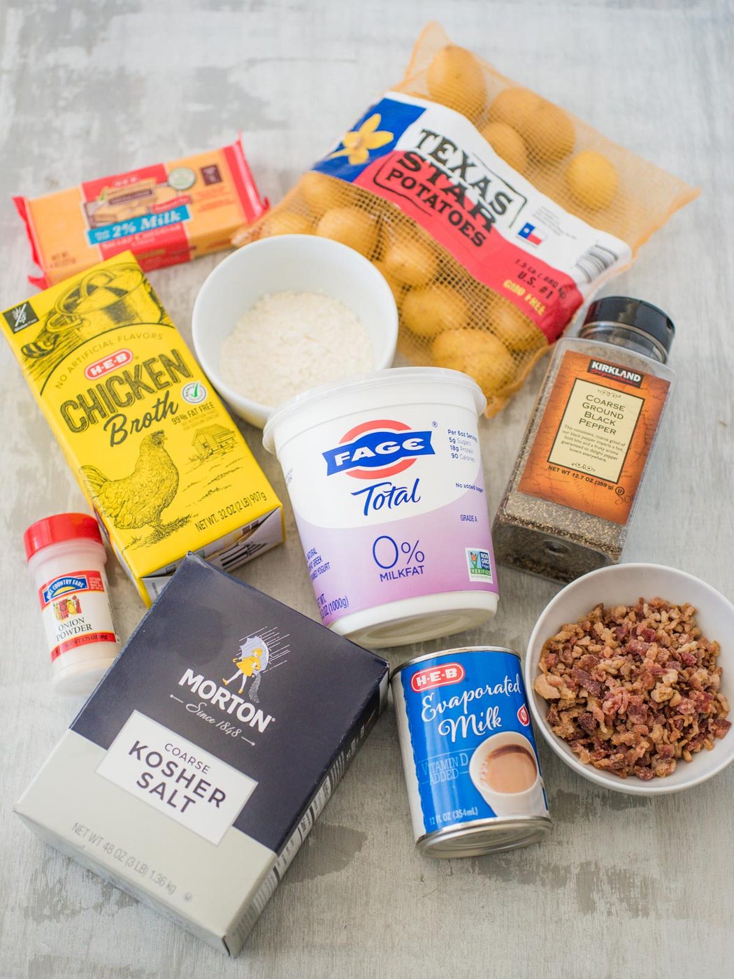 ingredients for slow cooker potato soup