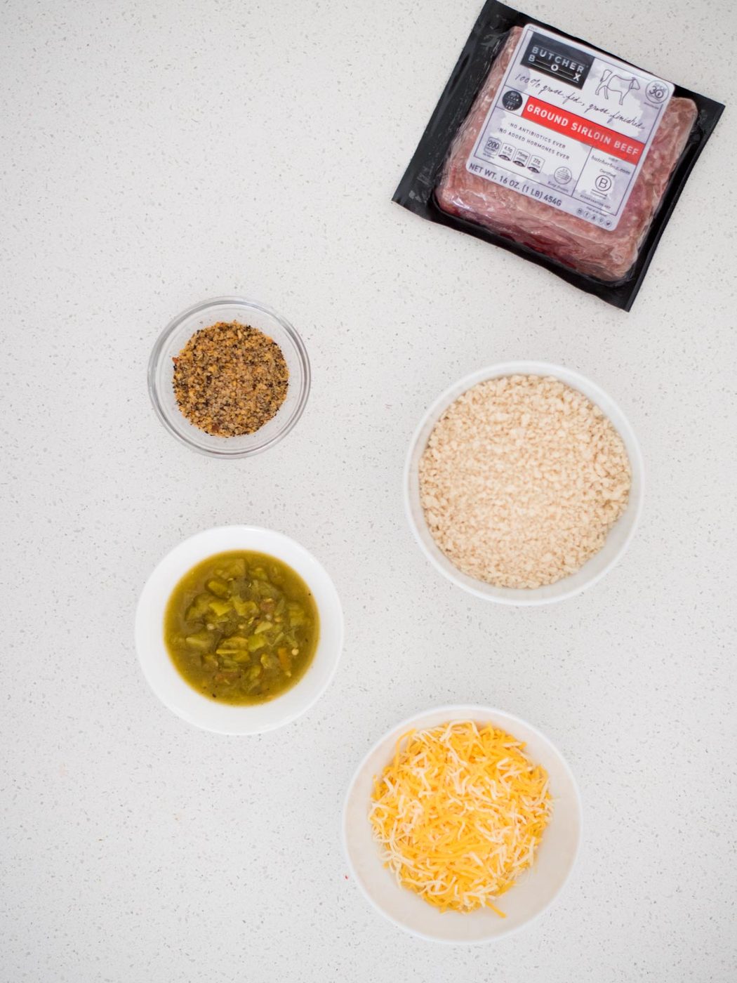 ingredients to make smoked burgers on a pellet grill