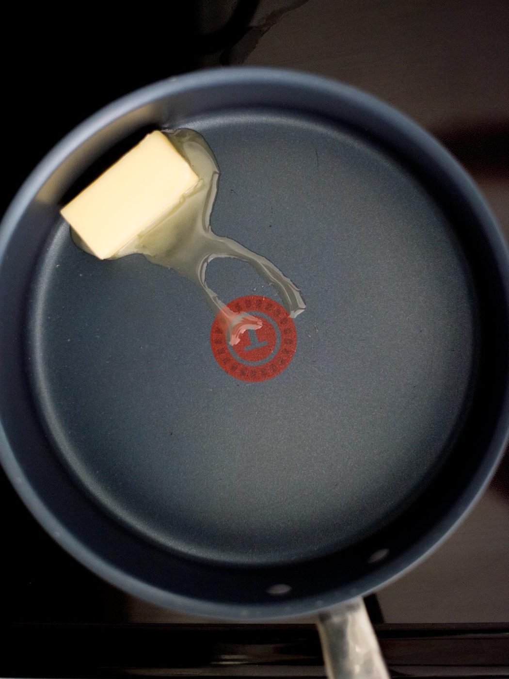butter melting in a skillet