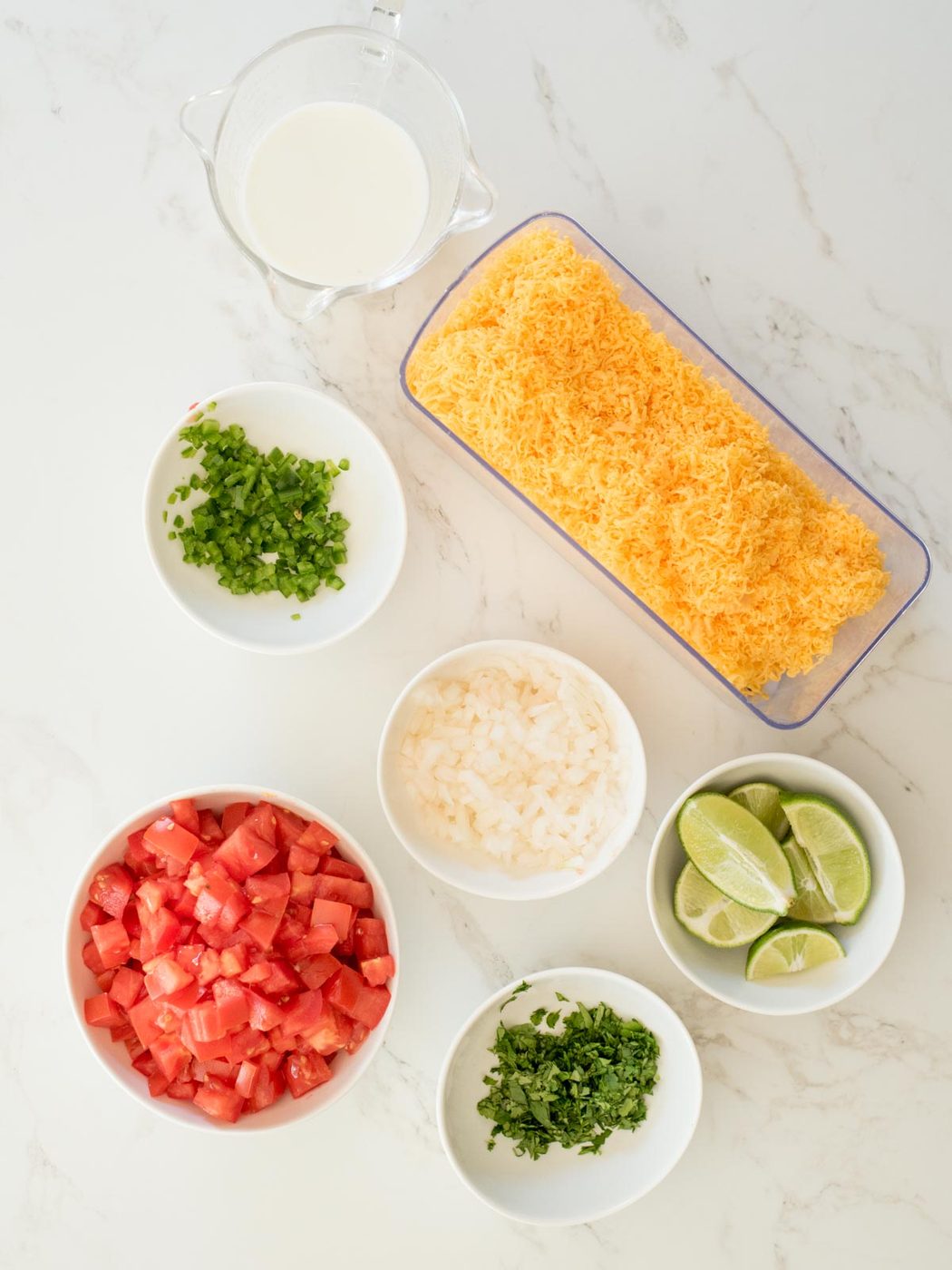 ingredients for smoked queso dip